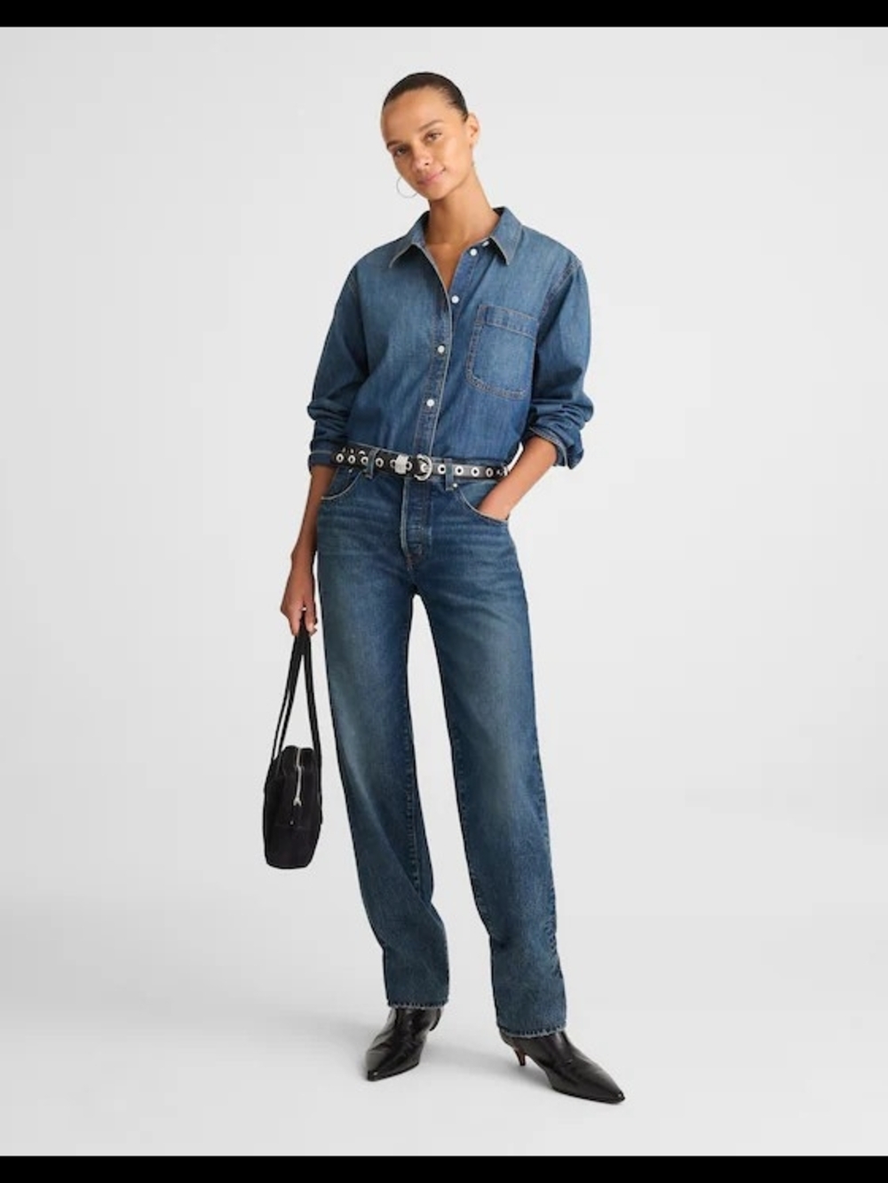 Madewell Petite Dean Easy Straight Jean In Greendale Wash